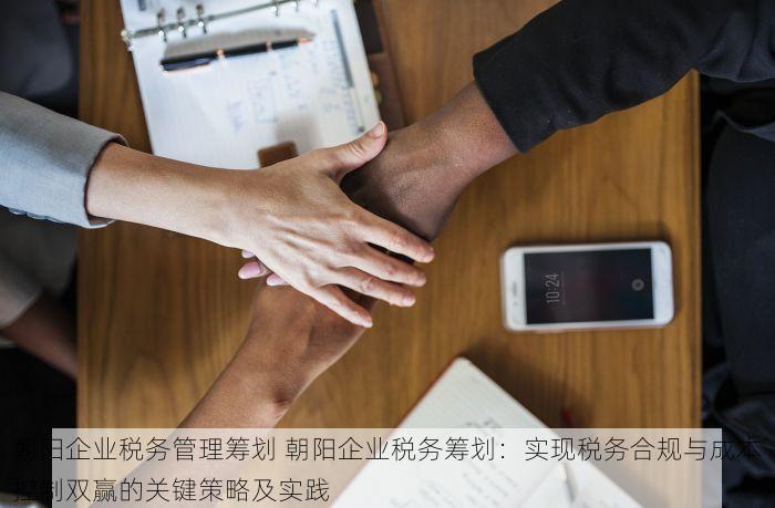 朝阳企业税务管理筹划 朝阳企业税务筹划：实现税务合规与成本控制双赢的关键策略及实践