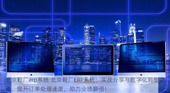 北京鞋厂erp系统 北京鞋厂ERP系统：实战分享与数字化转型之道，提升订单处理速度，助力业绩翻倍！