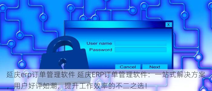延庆erp订单管理软件 延庆ERP订单管理软件：一站式解决方案，用户好评如潮，提升工作效率的不二之选！
