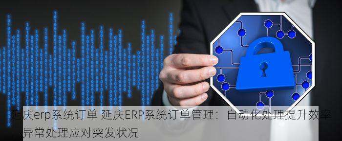延庆erp系统订单 延庆ERP系统订单管理：自动化处理提升效率，异常处理应对突发状况