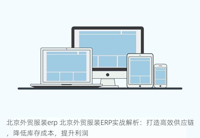 北京外贸服装erp 北京外贸服装ERP实战解析：打造高效供应链，降低库存成本，提升利润