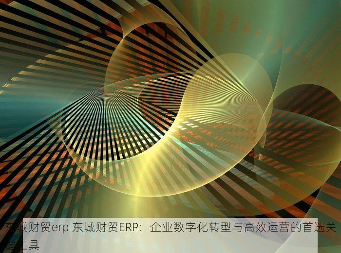 东城财贸erp 东城财贸ERP：企业数字化转型与高效运营的首选关键工具