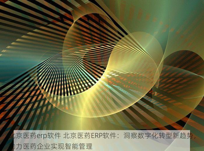 北京医药erp软件 北京医药ERP软件：洞察数字化转型新趋势，助力医药企业实现智能管理