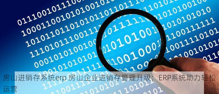 房山进销存系统erp 房山企业进销存管理升级：ERP系统助力轻松运营