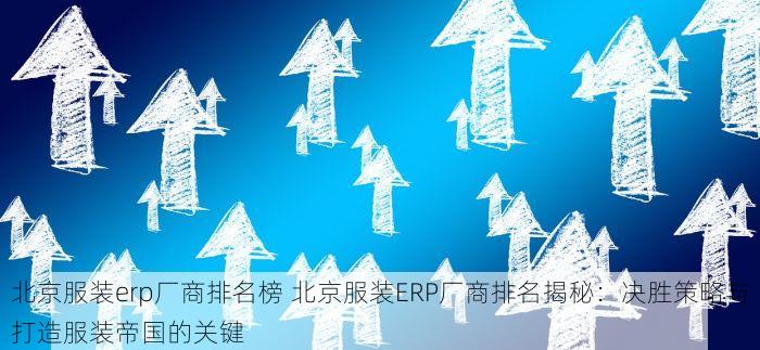 北京服装erp厂商排名榜 北京服装ERP厂商排名揭秘：决胜策略与打造服装帝国的关键
