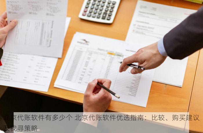 北京代账软件有多少个 北京代账软件优选指南：比较、购买建议及找寻策略