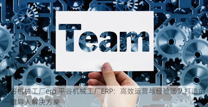 平谷机械工厂erp 平谷机械工厂ERP：高效运营与经验团队打造的一键导入解决方案