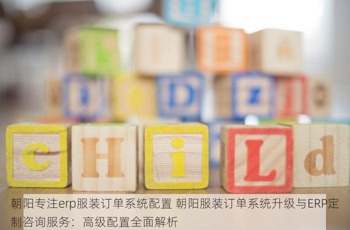 朝阳专注erp服装订单系统配置 朝阳服装订单系统升级与ERP定制咨询服务：高级配置全面解析