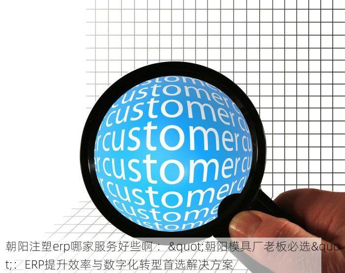 朝阳注塑erp哪家服务好些啊 ："朝阳模具厂老板必选"：ERP提升效率与数字化转型首选解决方案