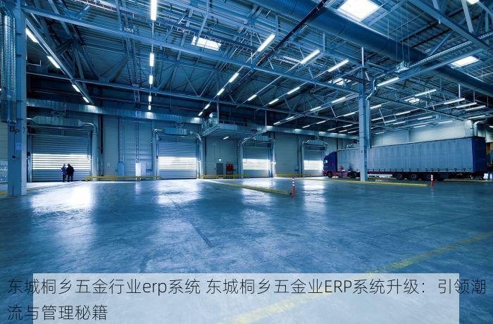 东城桐乡五金行业erp系统 东城桐乡五金业ERP系统升级：引领潮流与管理秘籍