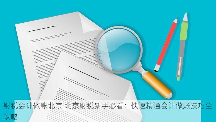 财税会计做账北京 北京财税新手必看：快速精通会计做账技巧全攻略