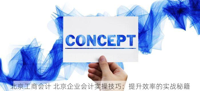 北京工商会计 北京企业会计实操技巧：提升效率的实战秘籍