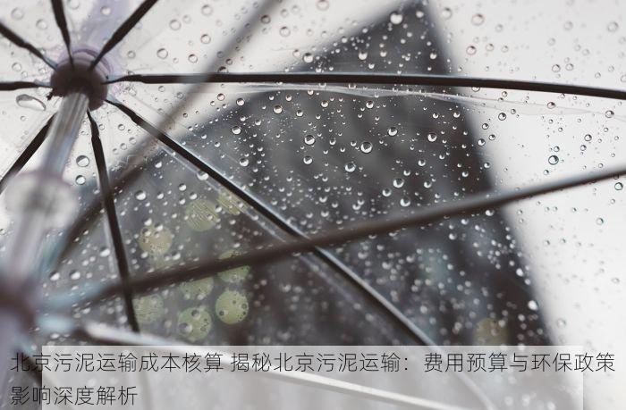 北京污泥运输成本核算 揭秘北京污泥运输：费用预算与环保政策影响深度解析
