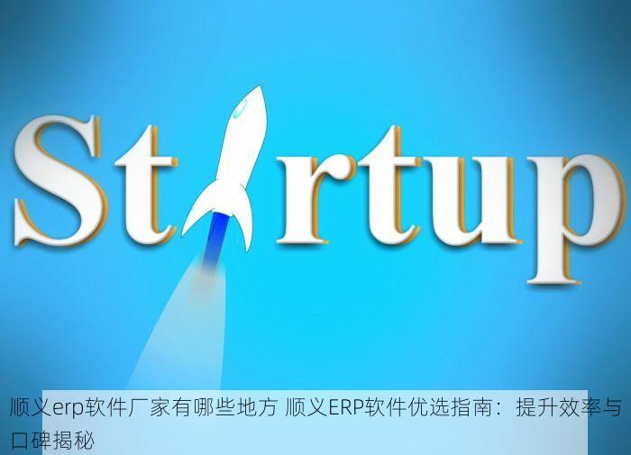 顺义erp软件厂家有哪些地方 顺义ERP软件优选指南：提升效率与口碑揭秘