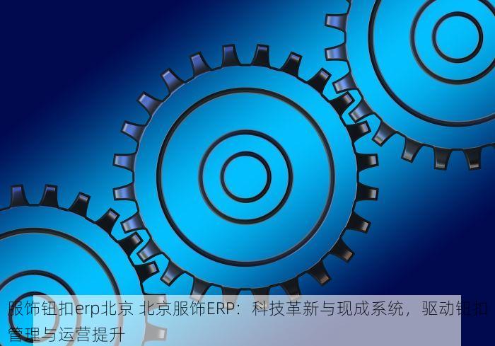服饰钮扣erp北京 北京服饰ERP：科技革新与现成系统，驱动钮扣管理与运营提升