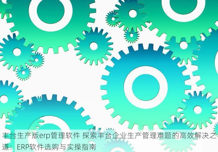 丰台生产版erp管理软件 探索丰台企业生产管理难题的高效解决之道：ERP软件选购与实操指南