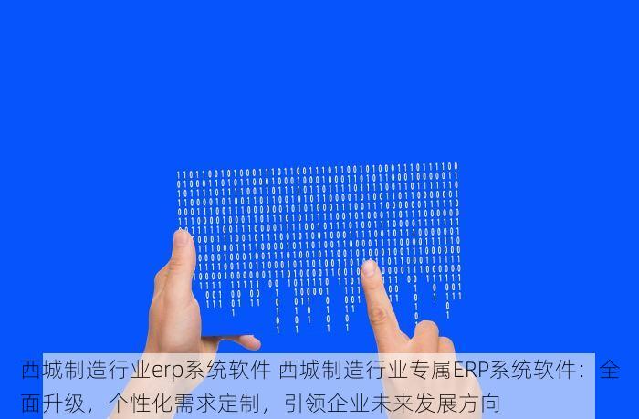 西城制造行业erp系统软件 西城制造行业专属ERP系统软件：全面升级，个性化需求定制，引领企业未来发展方向