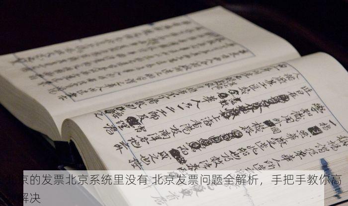 北京的发票北京系统里没有 北京发票问题全解析，手把手教你高效解决