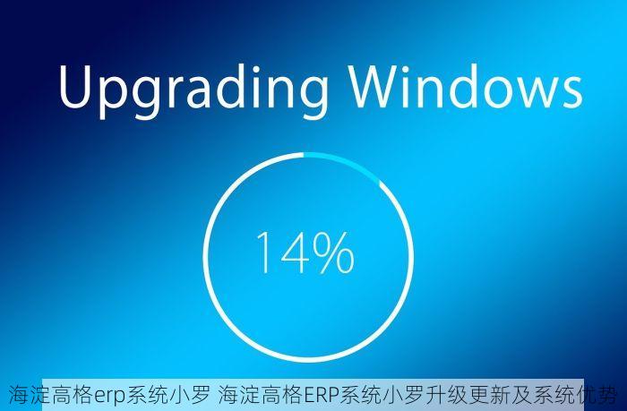 海淀高格erp系统小罗 海淀高格ERP系统小罗升级更新及系统优势