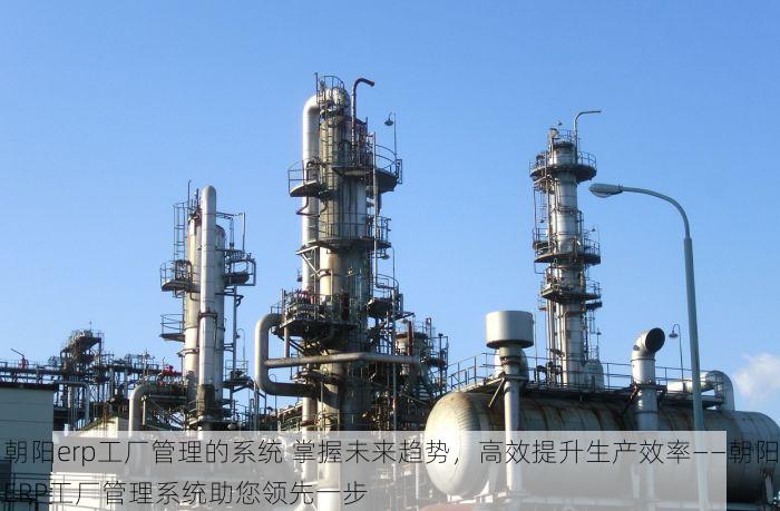 朝阳erp工厂管理的系统 掌握未来趋势，高效提升生产效率——朝阳ERP工厂管理系统助您领先一步