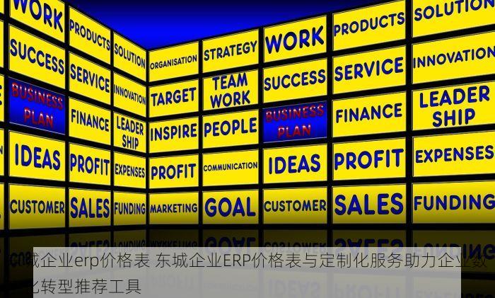 东城企业erp价格表 东城企业ERP价格表与定制化服务助力企业数字化转型推荐工具