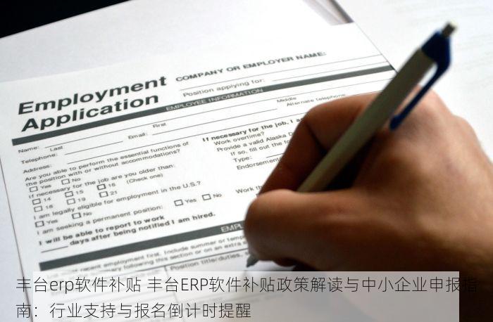 丰台erp软件补贴 丰台ERP软件补贴政策解读与中小企业申报指南：行业支持与报名倒计时提醒
