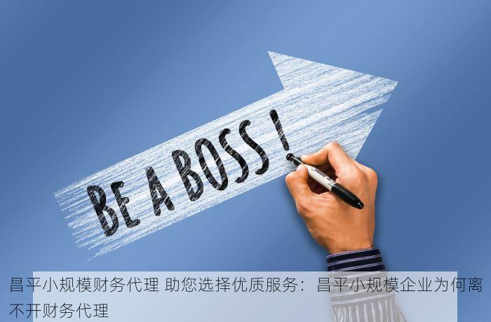 昌平小规模财务代理 助您选择优质服务：昌平小规模企业为何离不开财务代理