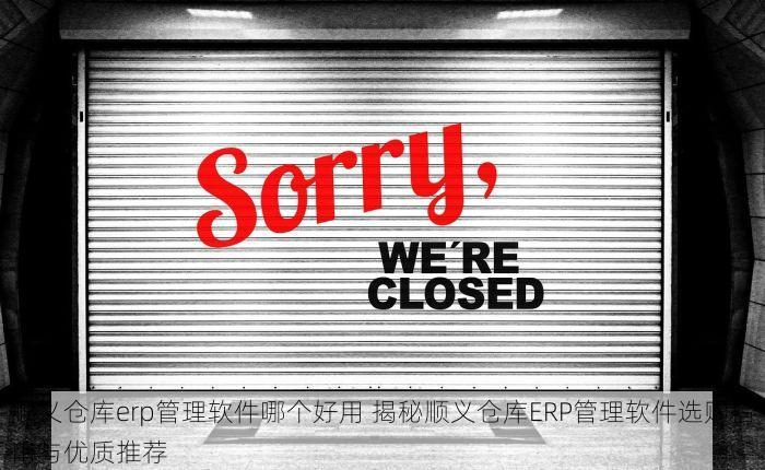 顺义仓库erp管理软件哪个好用 揭秘顺义仓库ERP管理软件选购指南与优质推荐