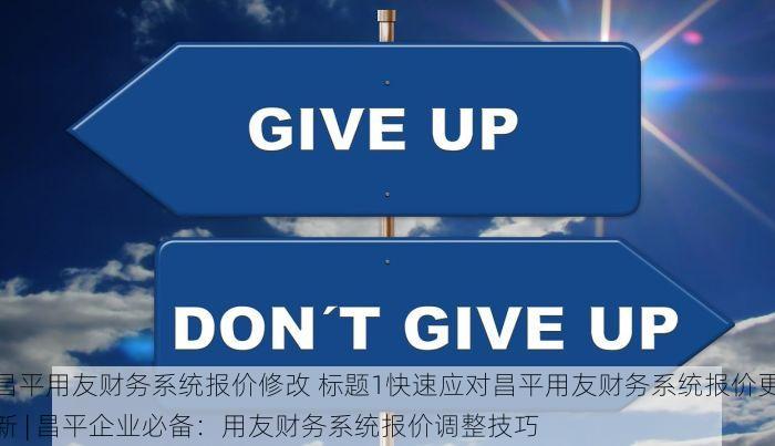 昌平用友财务系统报价修改 标题1快速应对昌平用友财务系统报价更新 | 昌平企业必备：用友财务系统报价调整技巧