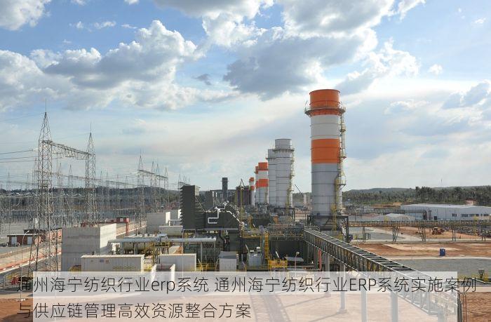 通州海宁纺织行业erp系统 通州海宁纺织行业ERP系统实施案例与供应链管理高效资源整合方案