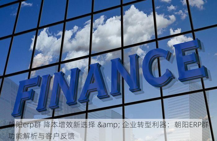 朝阳erp群 降本增效新选择 & 企业转型利器：朝阳ERP群功能解析与客户反馈