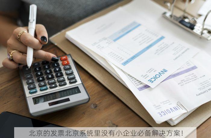 北京的发票北京系统里没有小企业必备解决方案！