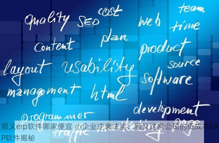顺义erp软件哪家便宜 小企业逆袭法宝：顺义这家公司的低成本ERP软件揭秘