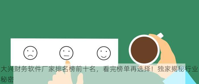 大兴财务软件厂家排名榜前十名，看完榜单再选择！独家揭秘行业秘密