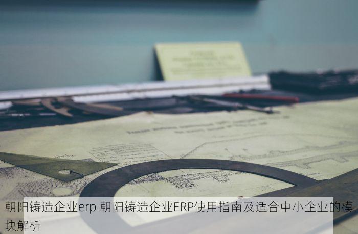 朝阳铸造企业erp 朝阳铸造企业ERP使用指南及适合中小企业的模块解析