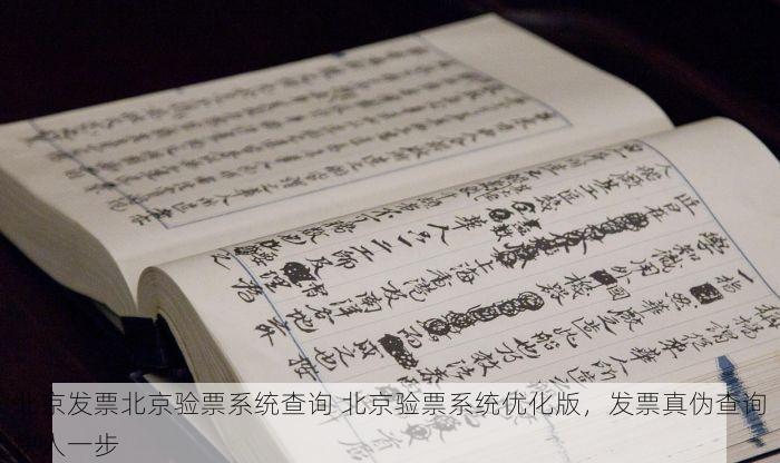 北京发票北京验票系统查询 北京验票系统优化版，发票真伪查询快人一步