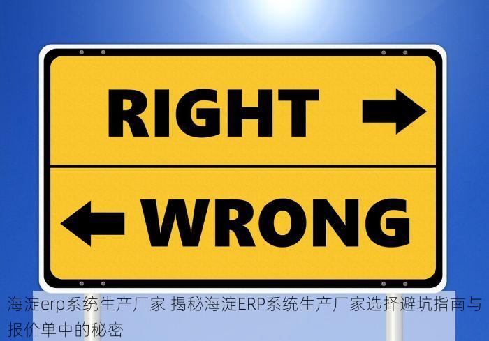 海淀erp系统生产厂家 揭秘海淀ERP系统生产厂家选择避坑指南与报价单中的秘密