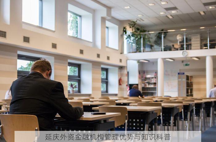 延庆外资金融机构管理优势与知识科普