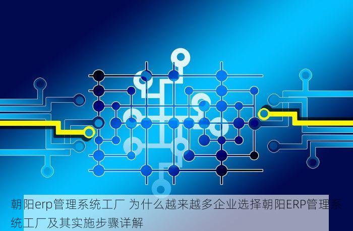 朝阳erp管理系统工厂 为什么越来越多企业选择朝阳ERP管理系统工厂及其实施步骤详解