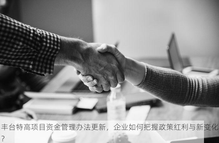 丰台特高项目资金管理办法更新，企业如何把握政策红利与新变化？