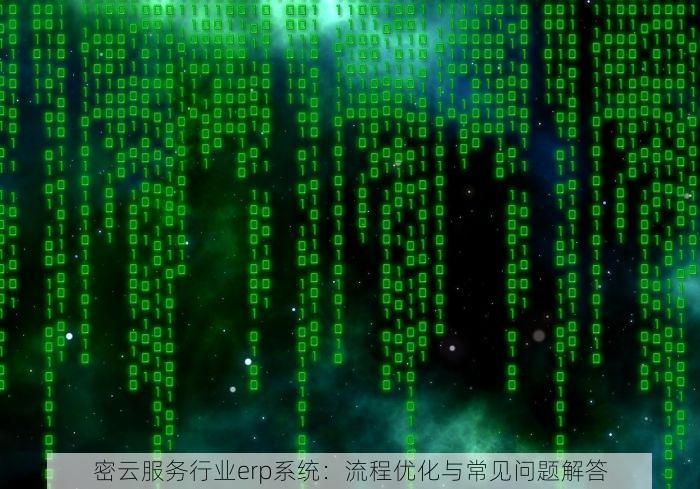 密云服务行业erp系统：流程优化与常见问题解答