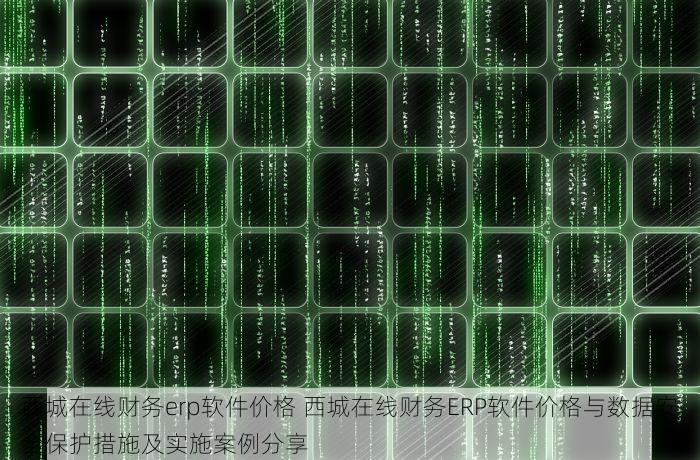 西城在线财务erp软件价格 西城在线财务ERP软件价格与数据安全保护措施及实施案例分享