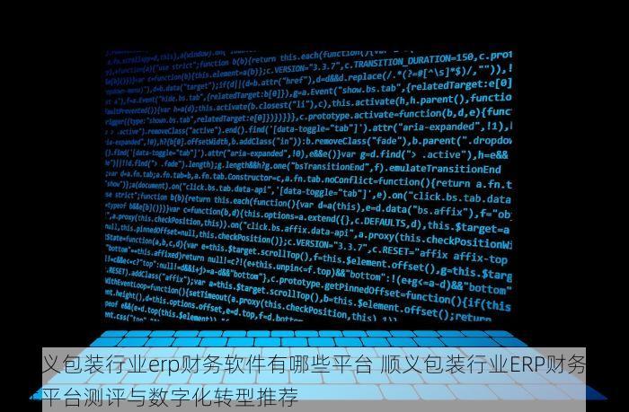 顺义包装行业erp财务软件有哪些平台 顺义包装行业ERP财务软件平台测评与数字化转型推荐