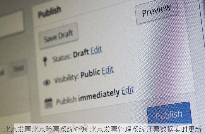 北京发票北京验票系统查询 北京发票管理系统开票数据实时更新
