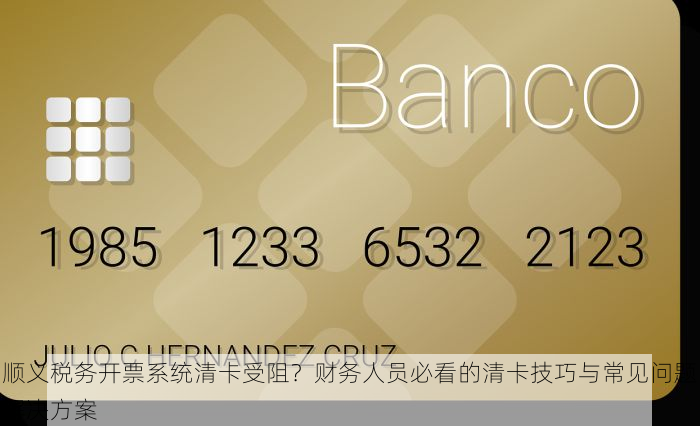 顺义税务开票系统清卡受阻？财务人员必看的清卡技巧与常见问题解决方案