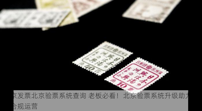 北京发票北京验票系统查询 老板必看！北京验票系统升级助力企业合规运营