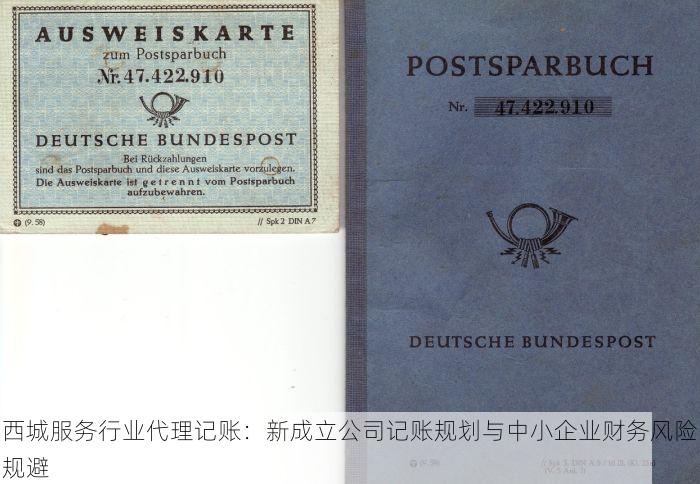 西城服务行业代理记账：新成立公司记账规划与中小企业财务风险规避