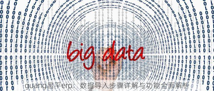 guang昌平erp：数据导入步骤详解与功能全面解析