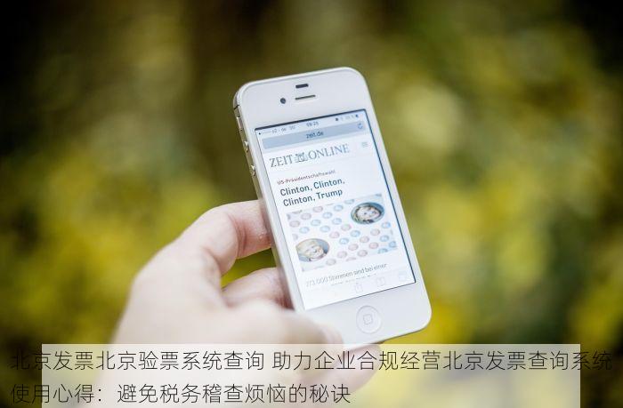 北京发票北京验票系统查询 助力企业合规经营北京发票查询系统使用心得：避免税务稽查烦恼的秘诀