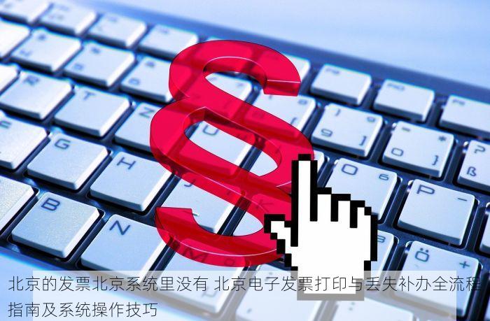 北京的发票北京系统里没有 北京电子发票打印与丢失补办全流程指南及系统操作技巧